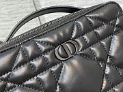 DIOR CARO Box Bag With CHAIN Black Quilted Macrocannage Calfskin Size 19x14x5 cm - 6