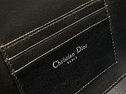 DIOR CARO Box Bag With CHAIN Black Quilted Macrocannage Calfskin Size 19x14x5 cm - 5