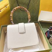  Gucci White Mini Dionysus Bamboo & Leather Bag 523367 Size 20x14x9 cm - 4