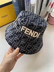 Fendi Wool Bucket Hat Blue - 1