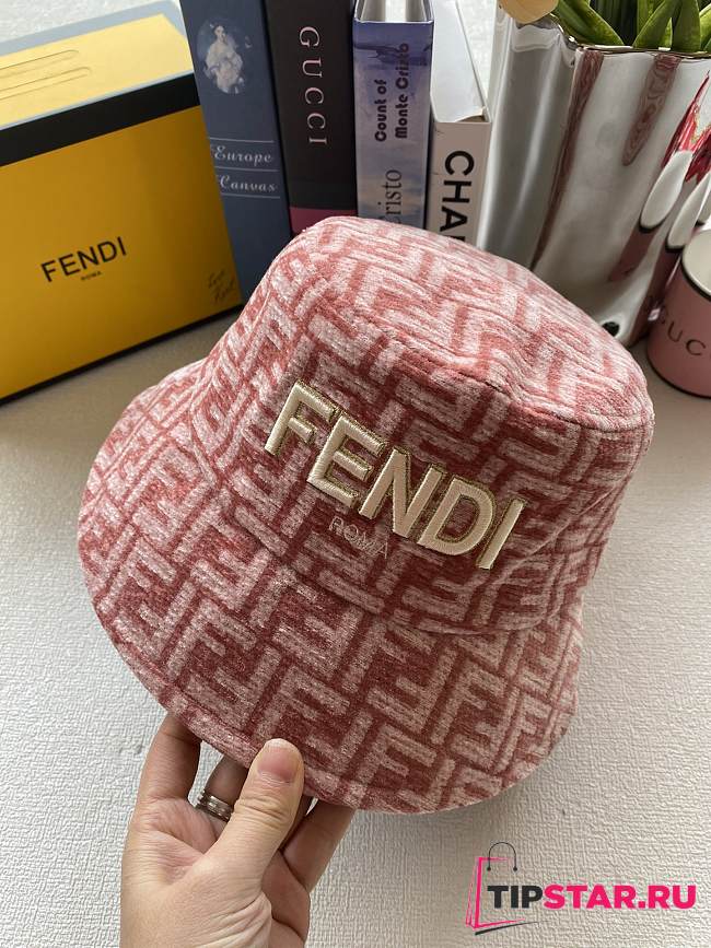 Fendi Wool Bucket Hat Pink - 1