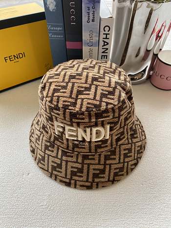 Fendi Wool Bucket Hat Brown