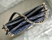 Chanel HOBO BAG Shiny Crumpled Calfskin & Gold-Tone Metal Blue Size 22.5x21.5x7 cm - 2