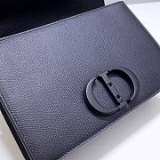Christian Dior 30 Montaigne Black Ultramatte Textured Leather Shoulder Bag Size 24x6x17 cm - 2