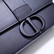 Christian Dior 30 Montaigne Black Ultramatte Textured Leather Shoulder Bag Size 24x6x17 cm - 6
