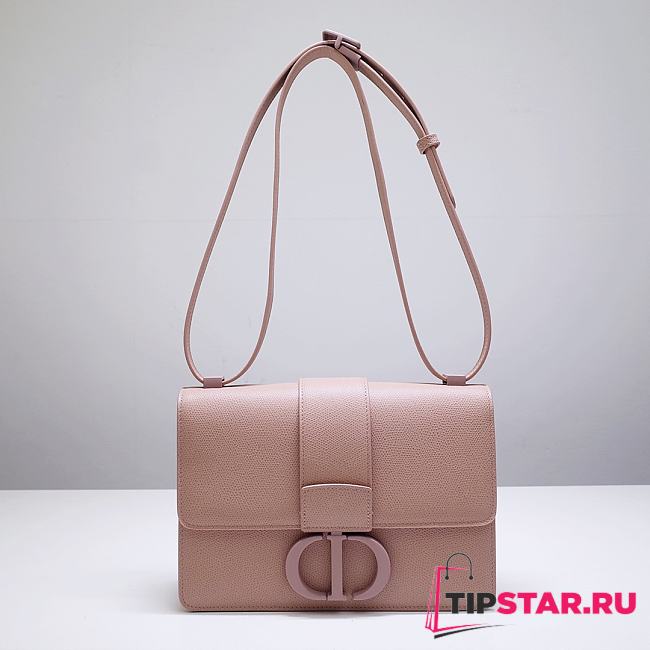 Christian Dior 30 Montaigne Pink Ultramatte Textured Leather Shoulder Bag Size 24x6x17 cm - 1