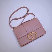 Christian Dior 30 Montaigne Pink Ultramatte Textured Leather Shoulder Bag Size 24x6x17 cm - 6
