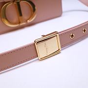 Christian Dior 30 Montaigne Pink Ultramatte Textured Leather Shoulder Bag Size 24x6x17 cm - 4