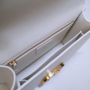 Christian Dior 30 Montaigne White Ultramatte Textured Leather Shoulder Bag Size 24x6x17 cm - 3