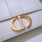 Christian Dior 30 Montaigne White Ultramatte Textured Leather Shoulder Bag Size 24x6x17 cm - 6