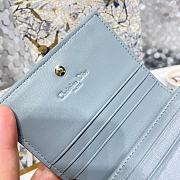 Dior mini Lady wallet Blue patent cannage calfskin 11 x 8.5 x 3 cm - 6