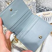Dior mini Lady wallet Blue patent cannage calfskin 11 x 8.5 x 3 cm - 5