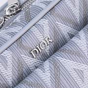 Dior Hit The Road messenger pouch Gray CD Diamond Canvas and Smooth Calfskin Size 20.5 x 15 x 7 cm - 6