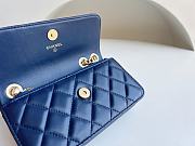 Chanel 22k Woc bag with charm lambskin leather gold hardware navy blue Size 17 cm - 6