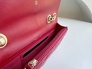Chanel 22k Woc bag with charm lambskin leather gold hardware Red Size 17 cm - 4
