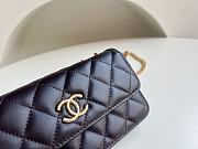 Chanel 22k Woc bag with charm lambskin leather gold hardware Black Size 17 cm - 5