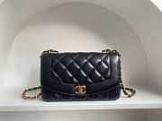 Chanel Black Classic Flap Leather Diana 22 Cross Body Bag Size 22.5x14x7 cm - 1