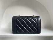 Chanel Black Classic Flap Leather Diana 22 Cross Body Bag Size 22.5x14x7 cm - 4