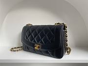 Chanel Black Classic Flap Leather Diana 22 Cross Body Bag Size 22.5x14x7 cm - 3