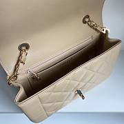 Chanel Beige Classic Flap Leather Diana 22 Cross Body Bag Size 22.5x14x7 cm - 6