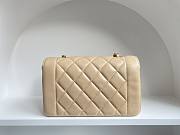 Chanel Beige Classic Flap Leather Diana 22 Cross Body Bag Size 22.5x14x7 cm - 2