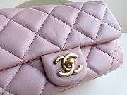 Chanel flap bag with top handle Gold-Tone Metal Pink AS3450 Size 24 cm - 2