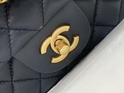 Chanel flap bag with top handle Lambskin & Gold-Tone Metal Navy Blue Size 20x12x6 cm - 6