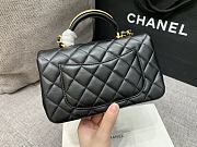 Chanel flap bag with top handle Lambskin & Gold-Tone Metal Black Size 20x12x6 cm - 2