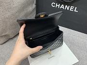 Chanel flap bag with top handle Lambskin & Gold-Tone Metal Black Size 20x12x6 cm - 5