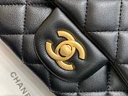Chanel flap bag with top handle Lambskin & Gold-Tone Metal Black Size 20x12x6 cm - 6