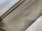 Chanel flap bag with top handle Lambskin & Gold-Tone Metal Beige Size 20x12x6 cm - 4