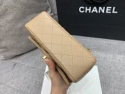 Chanel flap bag with top handle Lambskin & Gold-Tone Metal Beige Size 20x12x6 cm - 2