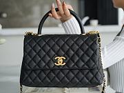 Chanel Coco Black Caviar Leather Bag 55050541 Size 29×18×12 cm - 6