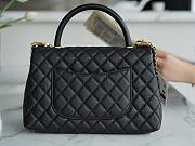 Chanel Coco Black Caviar Leather Bag 55050541 Size 29×18×12 cm - 5
