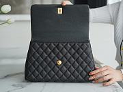 Chanel Coco Black Caviar Leather Bag 55050541 Size 29×18×12 cm - 4