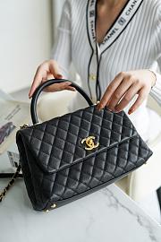 Chanel Coco Black Caviar Leather Bag 55050541 Size 29×18×12 cm - 2
