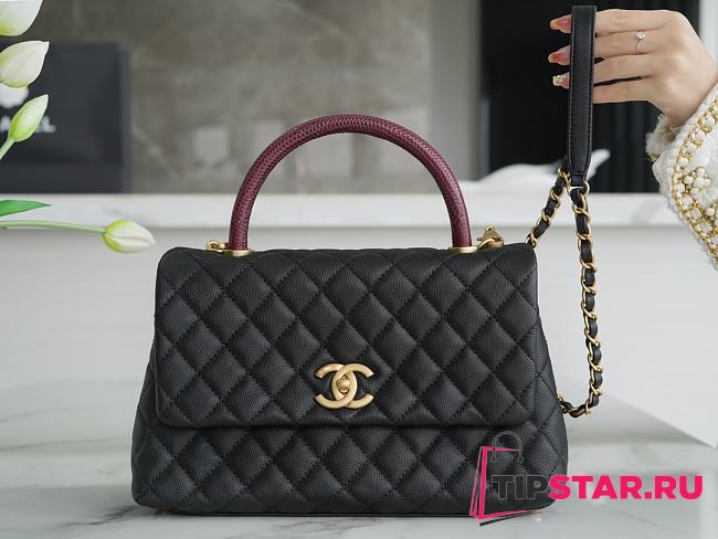 Chanel Coco Black Caviar Leather Bag 77080881 Size 29×18×12 cm - 1