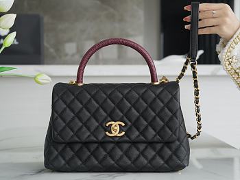 Chanel Coco Black Caviar Leather Bag 77080881 Size 29×18×12 cm