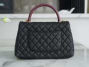 Chanel Coco Black Caviar Leather Bag 77080881 Size 29×18×12 cm - 6
