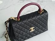 Chanel Coco Black Caviar Leather Bag 77080881 Size 29×18×12 cm - 5