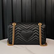 Gucci GG Marmont Small Shoulder Bag Black 443497 Size 26x15x7 cm - 2