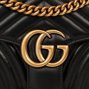 Gucci GG Marmont Small Shoulder Bag Black 443497 Size 26x15x7 cm - 4