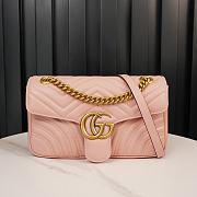 Gucci Marmont small matelassé shoulder Light Pink bag 44349701480 Size 26x15x7 cm - 1
