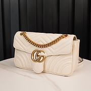 Gucci GG Marmont Small Shoulder Bag White 443497 Size 26x15x7 cm - 6