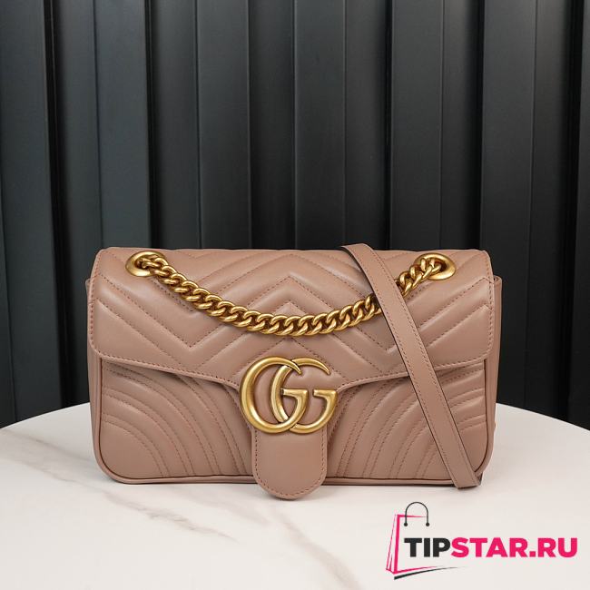 Gucci Marmont small matelassé shoulder Brown bag 44349701480 Size 26x15x7 cm - 1