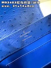 Louis Vuitton Capucine Ostrich Handbag Monogram Flower Blue Size 21x14x8 cm - 2