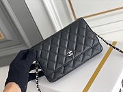 Chanel Classic Woc Wallet On Silver Chain Size 12.3x19.2x3.5 cm - 3