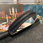 D&G Medium Calfskin Sicily 58 Bag Black Size 25 x 20 x 12 cm - 5