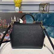 D&G Medium Calfskin Sicily 58 Bag Black Size 25 x 20 x 12 cm - 4