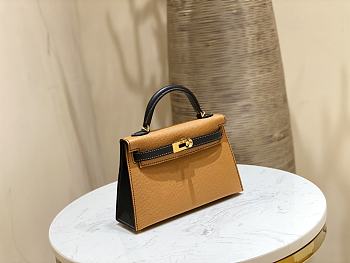 Hermes Kelly Mini Sellier Bag Gold Epsom Gold Hardware Size 19x12x6 cm